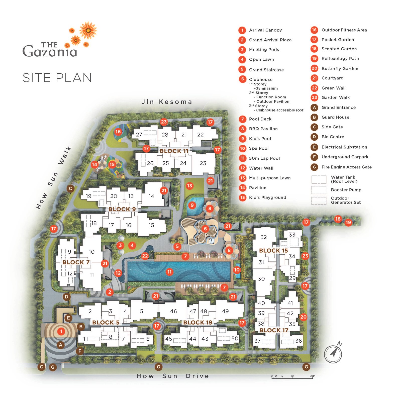 The Gazania Siteplan